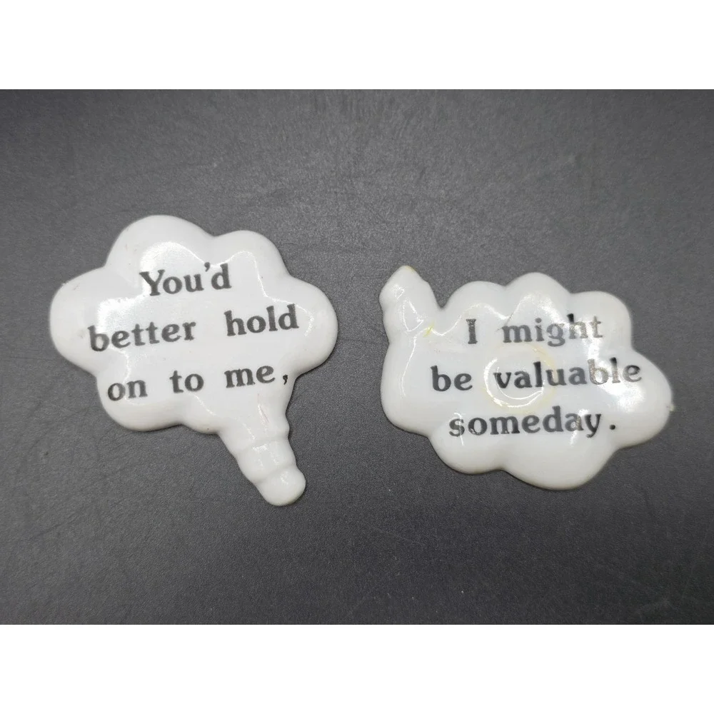 Plastic Phrase Bubble Fridge Magnet